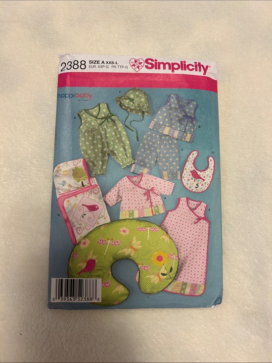 Simplicity Other - Uncut Simplicity Pattern 2388 Happy Baby Babies' Layette and Hat Size A XXS - L